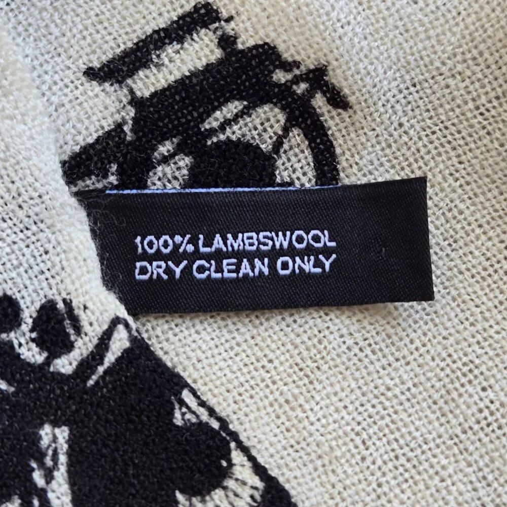 NWOT Barbour Lightweight Lambswool Woven Scarf Motorcycles